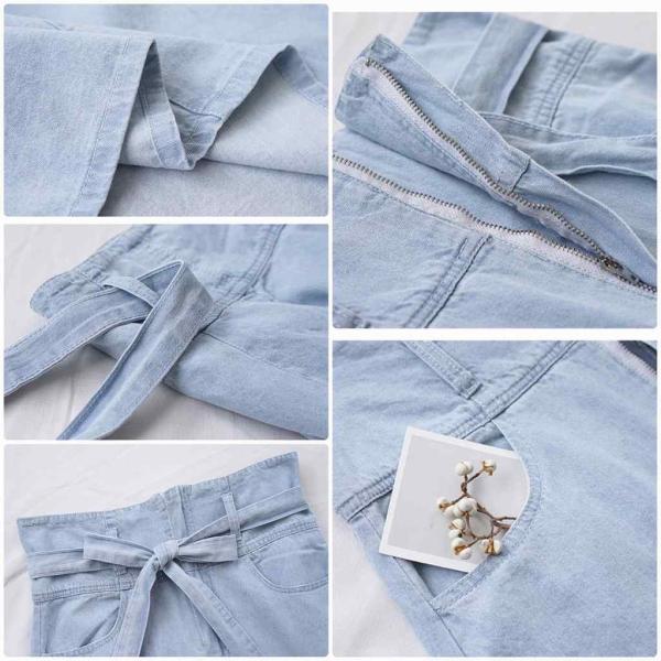 レディース スカート ハイウエスト ベルト ロング丈 ミモレ丈 無地 春 夏 ボトムス カジュアル キュート 大人 可愛い フェミニン きれいめ おしゃれ お出かけ デイリー オフィス 普段着 ブルー フリーサイズ ワンサイズ 送料無料