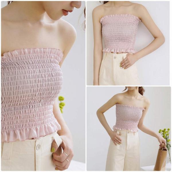 レディース チューブトップ スリム 無地 ジンプル 夏 春 トップス カジュアル キュート 大人 可愛い フェミニン おしゃれ お出かけ 普段着 デイリー セクシー ホワイト ブラック ピンク フリーサイズ ワンサイズ 送料無料