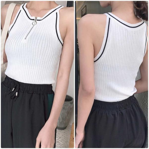 レディース カットソー タンクトップ ニット シンプル タイト ノースリーブ トップス カジュアル キュート 大人 可愛い フェミニン おしゃれ お出かけ オフィス デイリー 普段着 ブラック ホワイト フリーサイズ ワンサイズ 送料無料