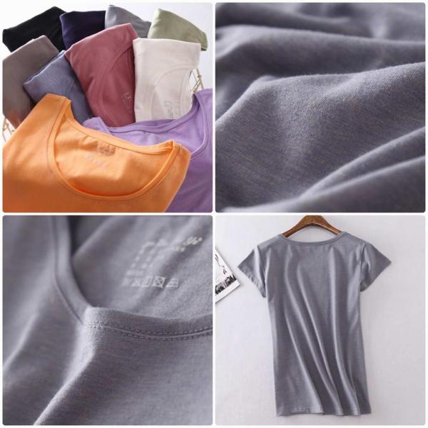 レディース 半袖Tシャツ シンプル 無地 カットソー 夏 春 トップス カジュアル キュート 大人 可愛い フェミニン おしゃれ お出かけ 普段着 デイリー ホワイト パープル グレー ブラック ブルー オレンジ グリーン ピンク 大きいサイズ 送料無料