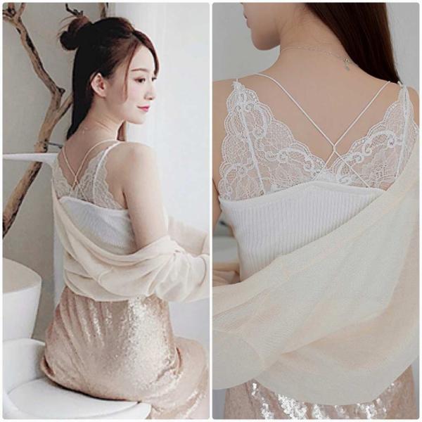 レディース キャミソール ノースリーブ レース 肩紐 ニット カットソー 無地 シンプル 夏 春 トップス カジュアル キュート 大人 可愛い フェミニン おしゃれ お出かけ 普段着 デイリー ホワイト ブラック フリーサイズ ワンサイズ 送料無料