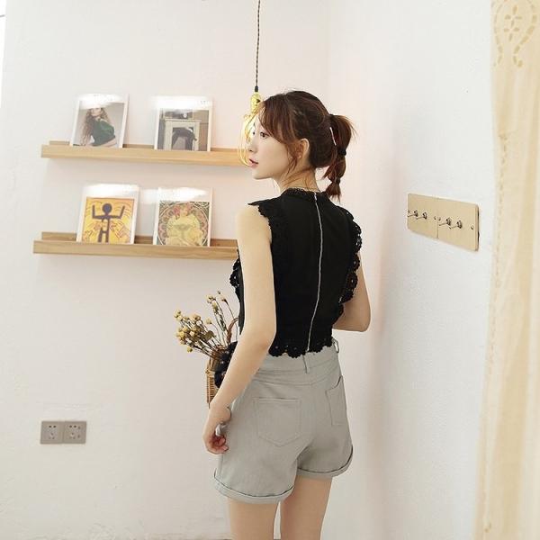 レディース スカラップ シフォン ブラウス レース 刺繍 花柄 ノースリーブ シャツ 春 夏 トップス カジュアル キュート 可愛い フェミニン きれいめ 上品 おしゃれ お出かけ オフィス デート デイリー ホワイト ブラック フリーサイズ 送料無料