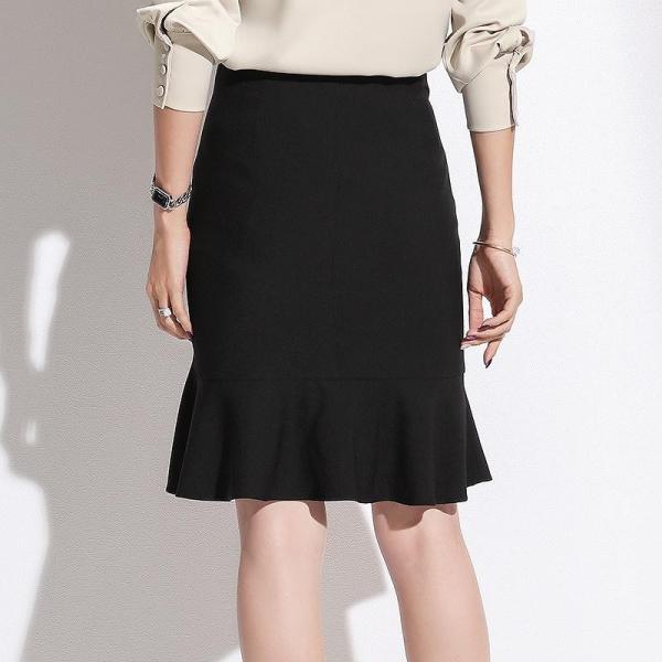レディース フィッシュテールスカート ぺプラムスカート ハイウエスト ミニ丈 春 夏 ボトムス カジュアル キュート 大人 可愛い フェミニン きれいめ おしゃれ お出かけ デイリー 二次会 お呼ばれ ブラック S M L XL サイズ 送料無料