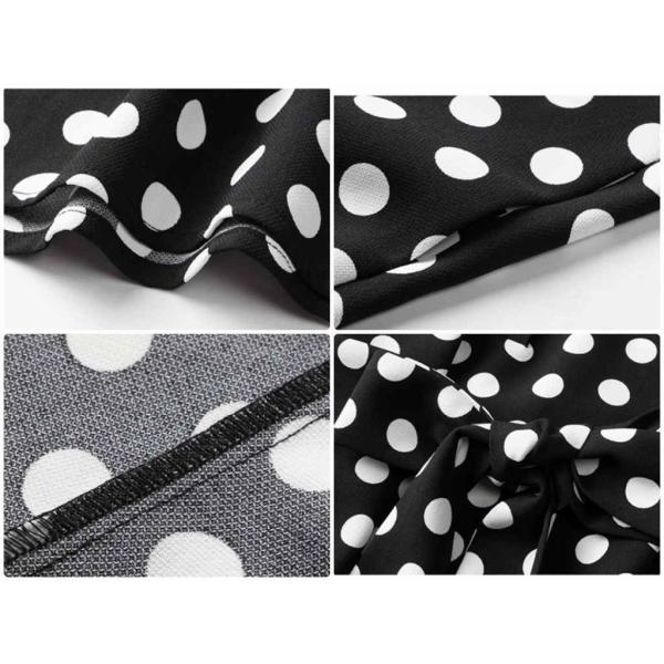 レディース ワンピース シフォン ドット 水玉 半袖 ウエストリボン 透け感 透け素材 春 夏 スカート カジュアル キュート 可愛い フェミニン きれいめ 上品 エレガント おしゃれ お出かけ お呼ばれ ブラック S M L XL サイズ 送料無料