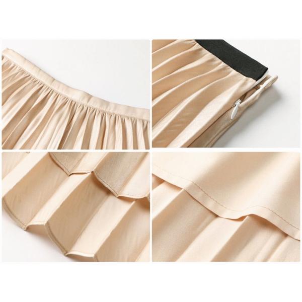 レディース プリーツスカート フィッシュテールスカート ミモレ丈 ハイウエスト 春 夏 ボトムス カジュアル キュート 大人 可愛い フェミニン きれいめ おしゃれ お出かけ デイリー 二次会 お呼ばれ ベージュ S M L XL サイズ 送料無料