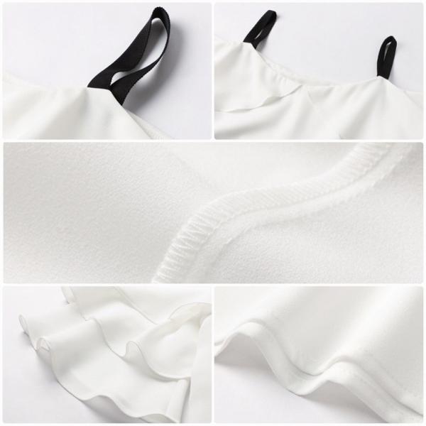 レディース トップス シフォン カットソー オフショルダー 半袖 フリル 無地 夏 カジュアル 大人可愛い フェミニン オフィス お出かけ デート デイリー ホワイト M L XL 2XL 送料無料