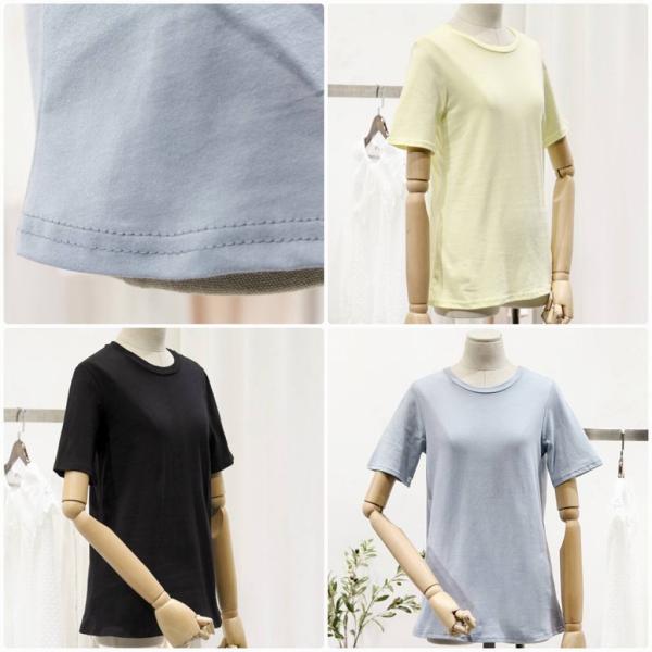 レディース 半袖Tシャツ シンプル クルーネック 無地 カットソー 夏 春 トップス カジュアル キュート 大人 可愛い フェミニン おしゃれ お出かけ 普段着 デイリー ピンク ホワイト ブラック ブルー イエロー フリーサイズ ワンサイズ 送料無料