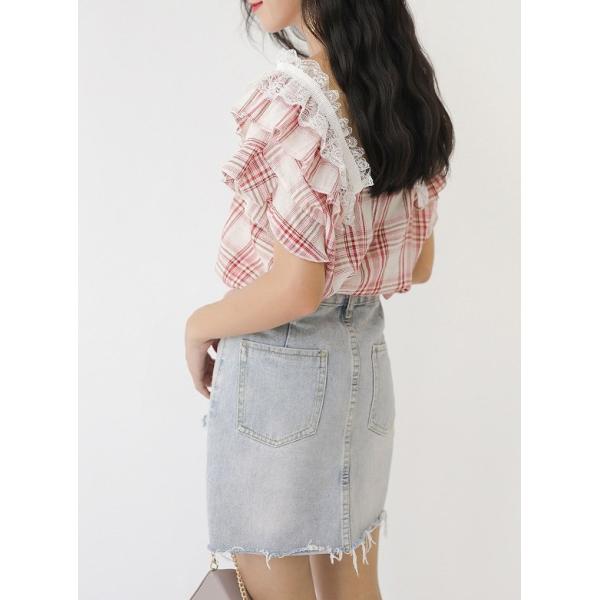 レディース スカート ダメージ クラッシュ加工 ミニ丈 春 夏 ボトムス カジュアル キュート 大人 可愛い フェミニン きれいめ おしゃれ お出かけ デイリー 二次会 お呼ばれ ホワイト ライトブルー S M L サイズ 送料無料