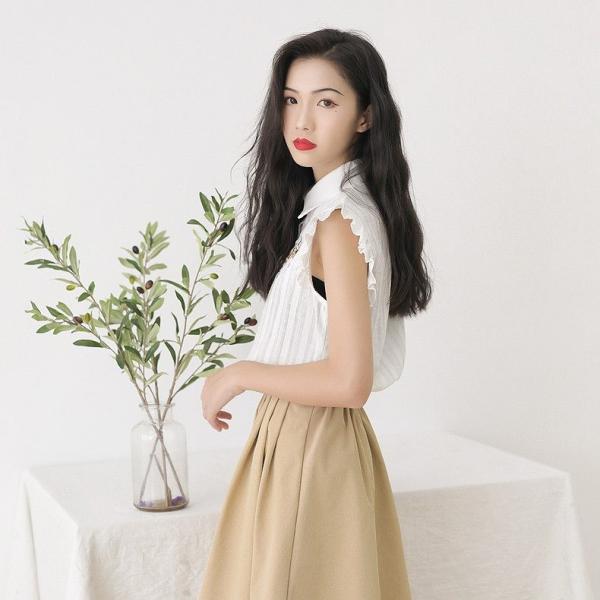 レディース フレア ブラウス キャップスリーブ シャツ 刺繍 花柄 春 夏 トップス カジュアル キュート 可愛い フェミニン きれいめ 上品 エレガント おしゃれ お出かけ オフィス デート デイリー ホワイト ブルー フリーサイズ 送料無料