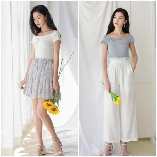 レディース 肩出し 肩見せ オフショルダー ブラウス 半袖 シャツ 春 夏 トップス カジュアル キュート 可愛い フェミニン きれいめ 上品 エレガント おしゃれ お出かけ オフィス デート デイリー ホワイト イエロー ブルー フリーサイズ 送料無料