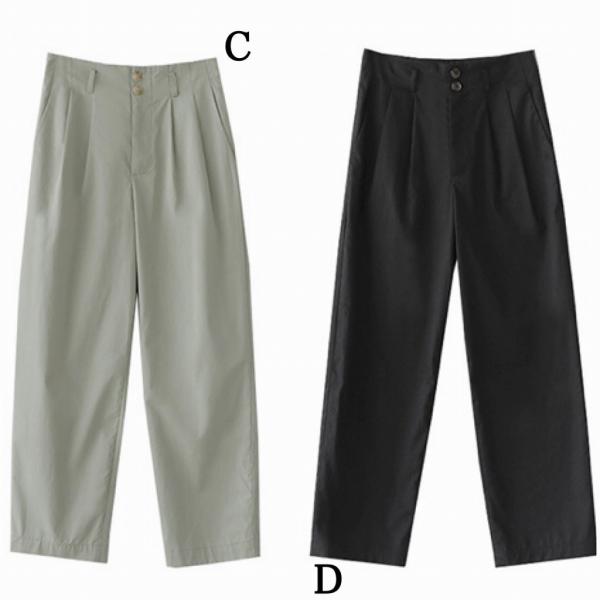 レディース アンクルパンツ 半端丈 クロップド ストレート ボトムス カジュアル キュート 可愛い フェミニン きれいめ おしゃれ お出かけ デイリー オフィス 普段着 ホワイト グリーン ベージュ ブラック S M L サイズ 送料無料