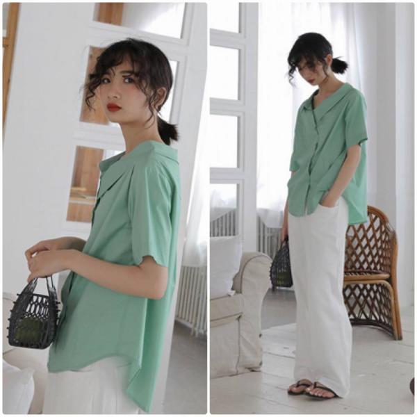 レディース ブラウス 長袖 シャツ シンプル 無地 春 夏 トップス カジュアル キュート 可愛い フェミニン きれいめ 上品 エレガント おしゃれ お出かけ オフィス デート デイリー ホワイト パープル イエロー グリーン ブルー 送料無料