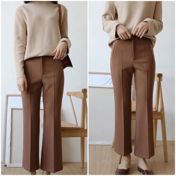 レディース センタープリーツ アンクルパンツ ハイウエスト 半端丈 クロップド シンプル ボトムス カジュアル キュート 可愛い フェミニン きれいめ エレガント おしゃれ お出かけ オフィス デイリー 普段着 ブラック ブラウン ベージュ 送料無料