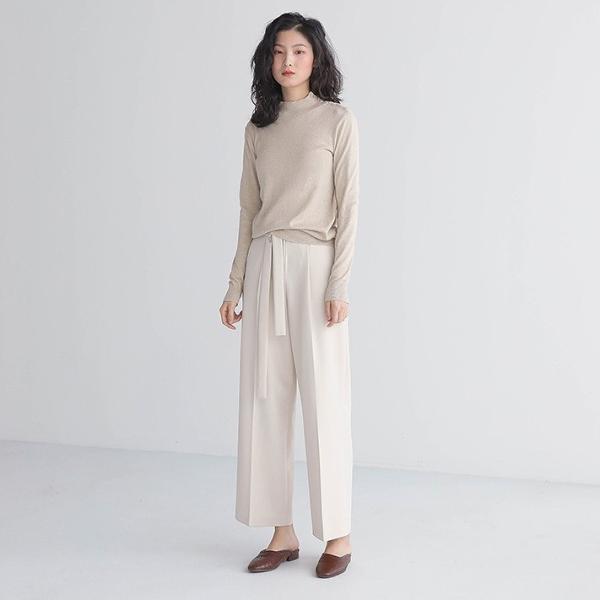 レディース トップス ニット セーター 長袖 クルーネック 薄手 無地 カジュアル 大人可愛い フェミニン オフィス お出かけ デート デイリー レッド ブラウン イエロー ベージュ フリー 送料無料