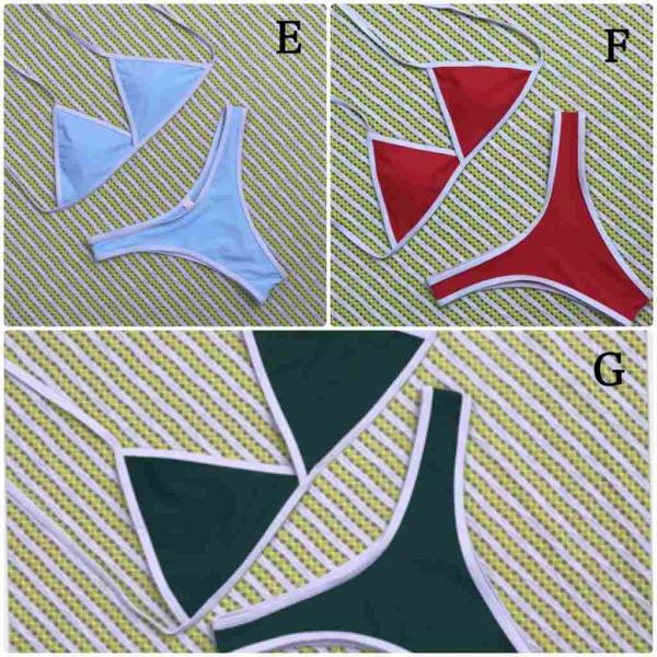 レディース　水着　三角ビキニ　Tバック　パイピング　海　プール　スイミング　ビーチ　リゾート　マリン　海水浴　夏休み　旅行　可愛い　キュート　セクシー　女性　ホワイト　XS　S　M　L　XL　2XL　3XL　サイズ　送料無料