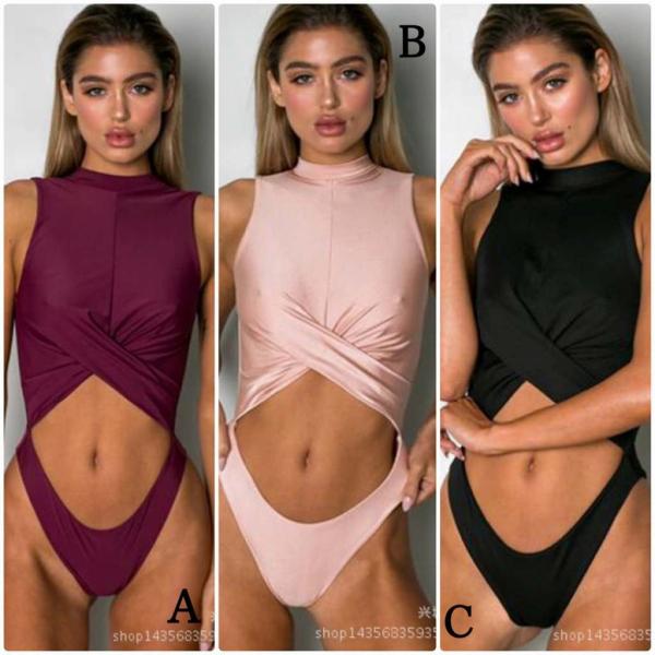 レディース　水着　ワンピース　海　プール　スイミング　ビーチ　リゾート　マリン　海水浴　夏休み　旅行　可愛い　キュート　セクシー　女性　パープル　ピンク　ブラック　グレー　S　M　L　XL　サイズ　送料無料