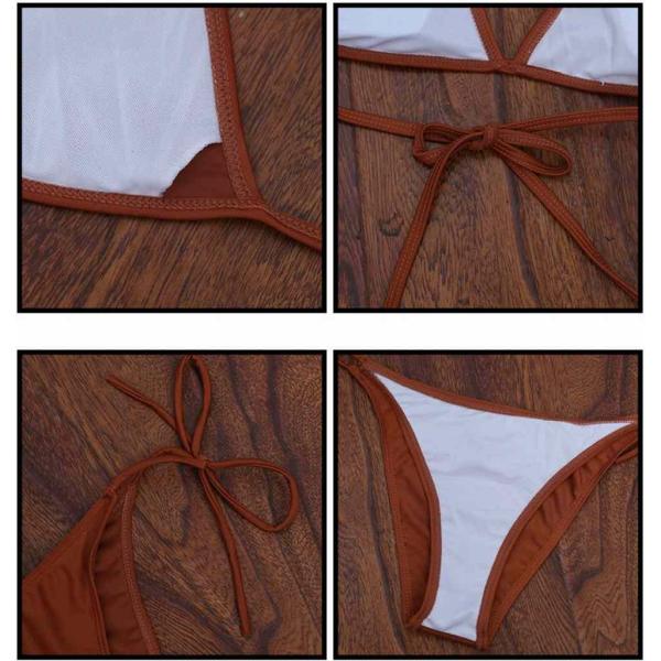 レディース　水着　三角ビキニ　無地　カジュアル　大人可愛い　キュート　セクシー　海　プール　スイミング　スクール　ビーチ　リゾート　マリン　海水浴　ブラック　レッド　ブラウン　S　M　L　XL　2XL　3XL　4XL　5XL　6XL　送料無料
