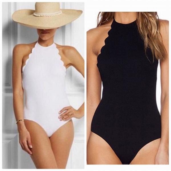 レディース　水着　ワンピース　無地　ホルター　シンプル　シック　カジュアル　大人可愛い　キュート　セクシー　海　プール　スイミング　スクール　ビーチ　リゾート　マリン　海水浴　ブラック　ピンク　ホワイト　S　M　L　XL　送料無料