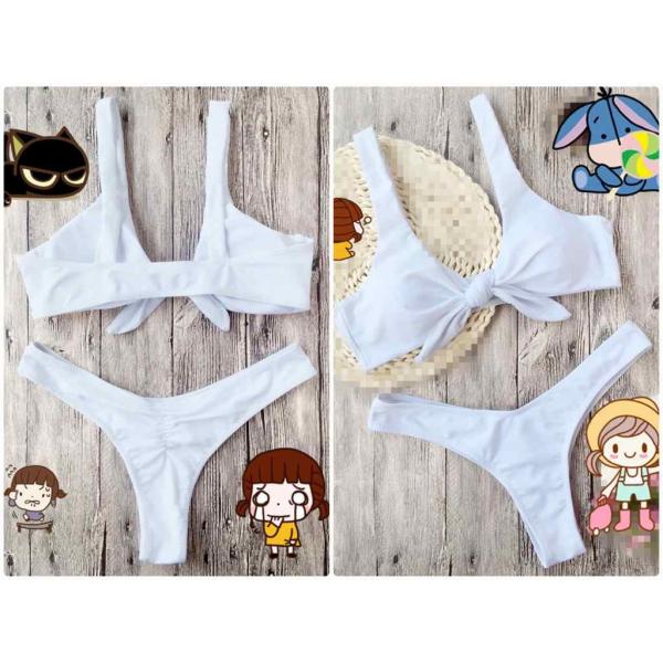 レディース　水着　ビキニ　無地　海　プール　スイミング　ビーチ　リゾート　マリン　海水浴　夏休み　旅行　可愛い　キュート　セクシー　女性　ホワイト　イエロー　レッド　ブラック　グレー　オリーブ　S　M　L　XL　サイズ　送料無料