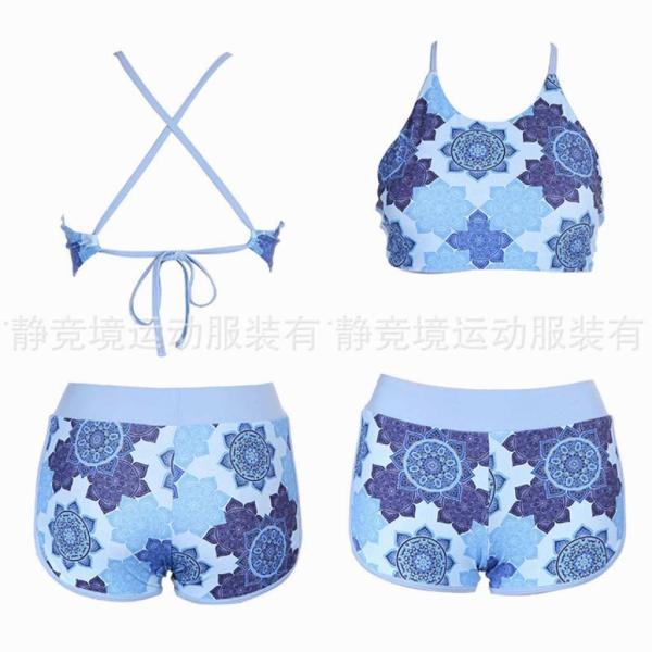 レディース　大きいサイズ　水着　ビキニ　パンツ　ショートパンツ　海　プール　スイミング　ビーチ　リゾート　マリン　海水浴　夏休み　旅行　可愛い　キュート　セクシー　女性　ブルー　S　M　L　XL　XXL　サイズ　送料無料