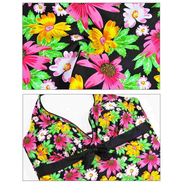 レディース　大きいサイズ　水着　タンキニ　パンツ　ショートパンツ　海　プール　スイミング　ビーチ　リゾート　マリン　海水浴　夏休み　旅行　可愛い　キュート　セクシー　女性　花柄　M　L　XL　2XL　サイズ　送料無料