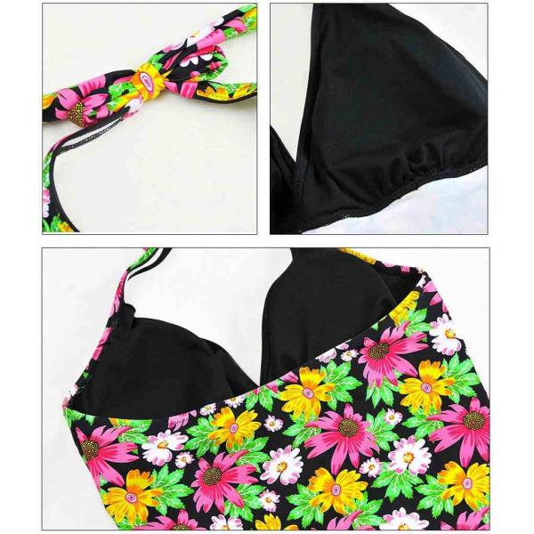 レディース　大きいサイズ　水着　タンキニ　パンツ　ショートパンツ　海　プール　スイミング　ビーチ　リゾート　マリン　海水浴　夏休み　旅行　可愛い　キュート　セクシー　女性　花柄　M　L　XL　2XL　サイズ　送料無料