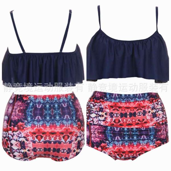 レディース　大きいサイズ　水着　ビキニ　パンツ　ショートパンツ　海　プール　スイミング　ビーチ　リゾート　マリン　海水浴　夏休み　旅行　可愛い　キュート　セクシー　女性　ネイビー　S　M　L　XL　2XL　3XL　4XL　5XL　サイズ　送料無料