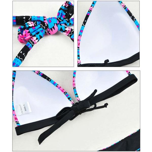 レディース　水着　ビキニ　ホルターネック　海　プール　スイミング　ビーチ　リゾート　マリン　海水浴　夏休み　旅行　可愛い　キュート　セクシー　女性　ネイビー　ブラック　S　M　L　サイズ　送料無料