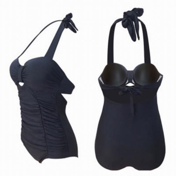 レディース　大きいサイズ　水着　ワンピース　ホルターネック　海　プール　スイミング　ビーチ　リゾート　マリン　海水浴　夏休み　旅行　可愛い　キュート　セクシー　女性　ブラック　ピンク　M　L　XL　2XL　3XL　4XL　5XL　6XL　サイズ　送料無料