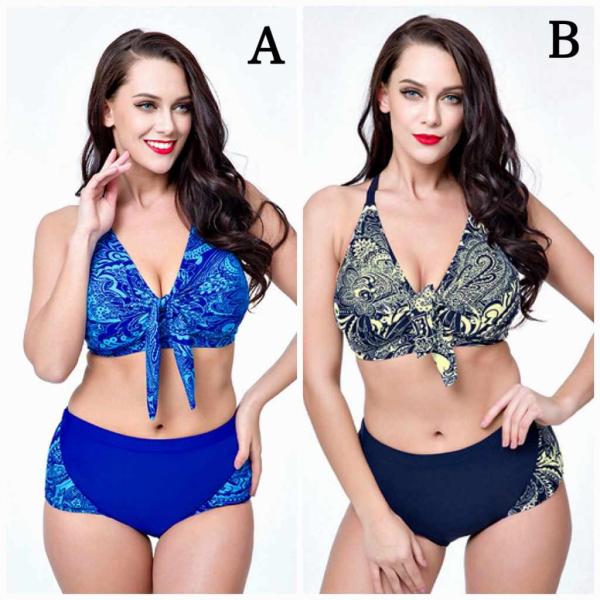レディース　大きいサイズ　水着　ビキニ　セパレート　ペイズリー柄　海　プール　スイミング　ビーチ　リゾート　マリン　海水浴　夏休み　旅行　可愛い　キュート　セクシー　女性　ブルー　イエロー　レッド　グリーン　サイズ　送料無料