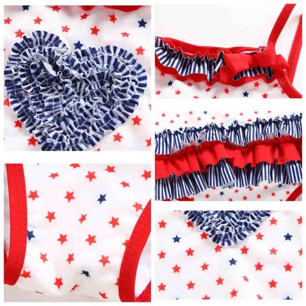 キッズ　ジュニア　女の子　子供　水着　ワンピース　フリル　水玉　カジュアル　かわいい　キュート　セクシー　海　プール　スイミング　スクール　ビーチ　リゾート　マリン　海水浴　レッド　91011121314送料無料