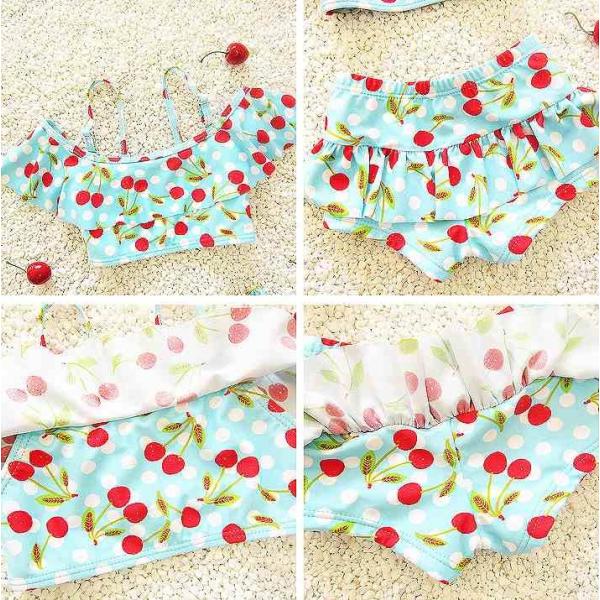 キッズ　女の子　水着　ビキニ　フリル　セパレート　海　プール　水泳　スイミング　 スイムウェア　水遊び　ビーチ　リゾート　マリン　海水浴　夏休み　旅行　可愛い　キュート　子供用　女児　女子　ジュニア　ブルー　イエロー　ネイビー　ピンク　送料無料
