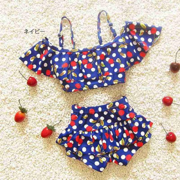 キッズ　女の子　水着　ビキニ　フリル　セパレート　海　プール　水泳　スイミング　 スイムウェア　水遊び　ビーチ　リゾート　マリン　海水浴　夏休み　旅行　可愛い　キュート　子供用　女児　女子　ジュニア　ブルー　イエロー　ネイビー　ピンク　送料無料