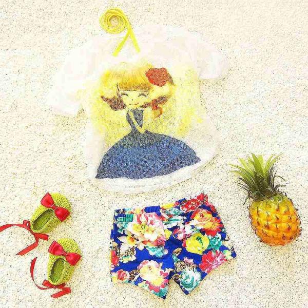 キッズ　女の子　水着　ビキニ　ボタニカル柄　パンツ　短パン　フリンジ　ホルターネック　セパレート　海　プール　水泳　スイミング　 スイムウェア　水遊び　海水浴　夏休み　旅行　可愛い　キュート　子供用　女児　女子　ジュニア　イエロー　送料無料