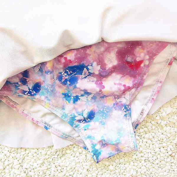 キッズ　女の子　水着　2点セット　帽子付き　ビキニ　フレア　花柄　リボン　ホルターネック　セパレート　海　プール　水泳　スイミング　 スイムウェア　水遊び　海水浴　夏休み　旅行　可愛い　キュート　子供用　女児　女子　ジュニア　ピンク　送料無料