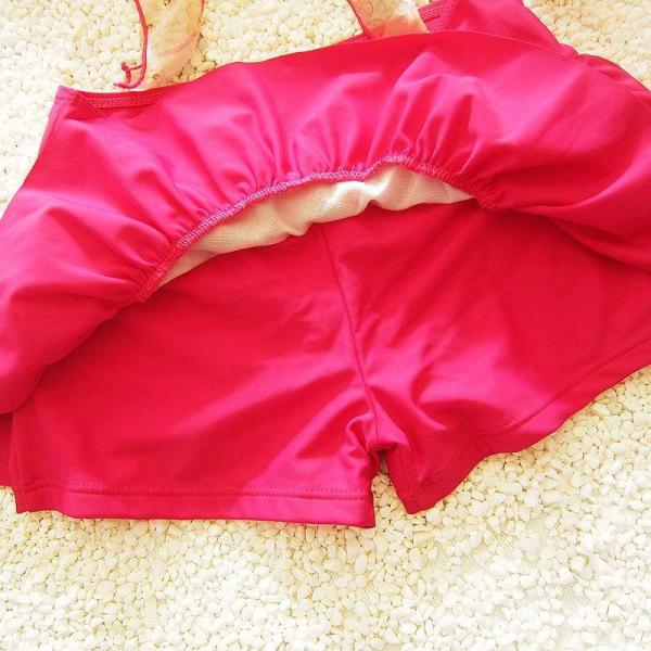 レディース　女の子　水着　2点セット　ビキニ　トップス　フレア　花柄　ホルターネック　セパレート　海　プール　水泳　スイミング　 スイムウェア　水遊び　ビーチ　海水浴　夏休み　学生　旅行　可愛い　キュート　女子　ピンク　送料無料