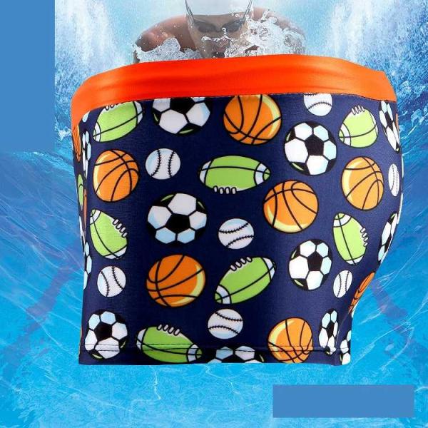 キッズ　ジュニア　男の子　子供　水着　スイムウェア　サーフパンツ　ボール　プリント　カジュアル　かわいい　キュート　海　プール　スイミング　スクール　ビーチ　リゾート　マリン　海水浴　ネイビー　ブルー　S　M　L　XL　XXL　送料無料