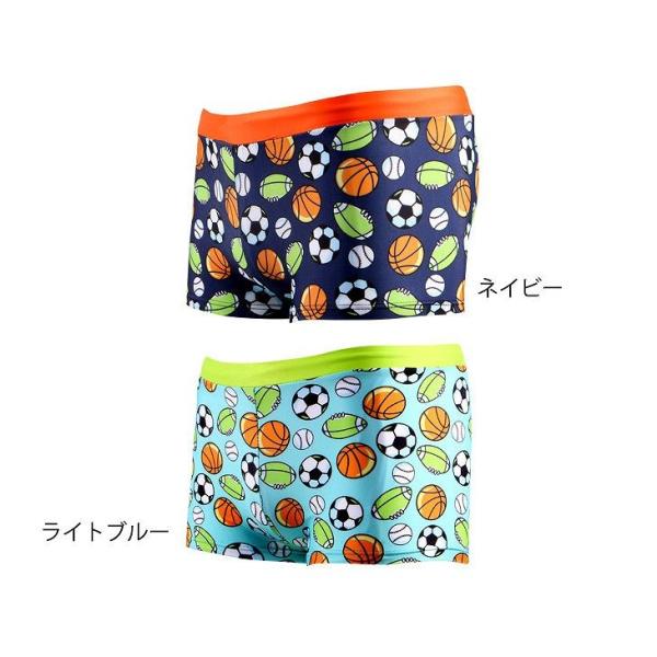 キッズ　ジュニア　男の子　子供　水着　スイムウェア　サーフパンツ　ボール　プリント　カジュアル　かわいい　キュート　海　プール　スイミング　スクール　ビーチ　リゾート　マリン　海水浴　ネイビー　ブルー　S　M　L　XL　XXL　送料無料