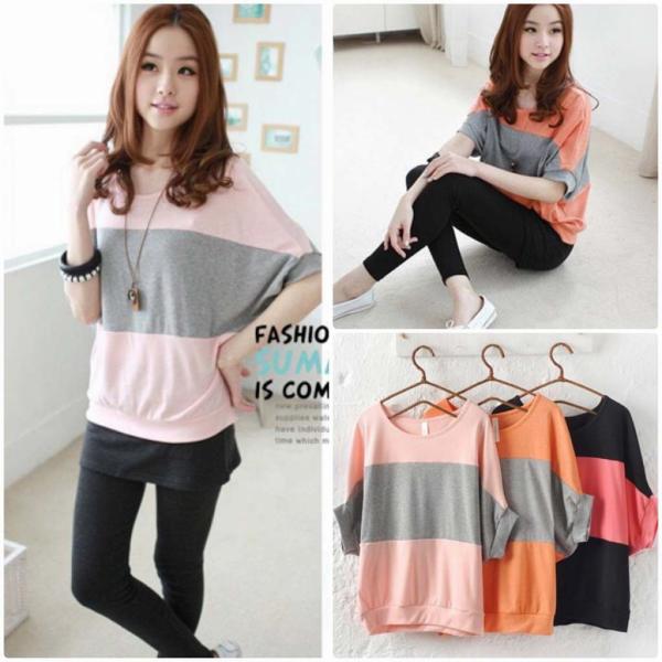 レディース　大きいサイズ　ボーダー　Tシャツ　半袖　ラウンドネック　ショートスリーブ　夏　春　トップス　カジュアル　キュート　大人　可愛い　フェミニン　おしゃれ　お出かけ　普段着　デイリー　ブラック　ピンク　オレンジ　M　L　XL　XXL　送料無料