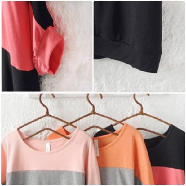 レディース　大きいサイズ　ボーダー　Tシャツ　半袖　ラウンドネック　ショートスリーブ　夏　春　トップス　カジュアル　キュート　大人　可愛い　フェミニン　おしゃれ　お出かけ　普段着　デイリー　ブラック　ピンク　オレンジ　M　L　XL　XXL　送料無料