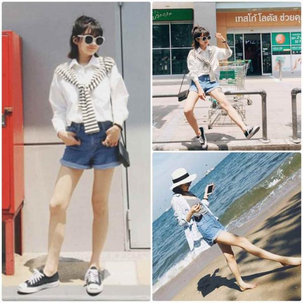 レディース　大きいサイズ　ハイウエスト　デニム　ショートパンツ　ショーツ　短パン　ジーパン　ジーンズ　ボトムス　カジュアル　キュート　可愛い　フェミニン　きれいめ　おしゃれ　お出かけ　デイリー　普段着　ブルー　S　M　L　XL　2XL　3XL　送料無料