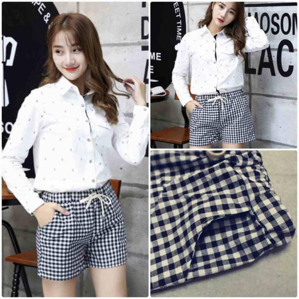 レディース　大きいサイズ　ハイウエスト　ギンガムチェック　ショートパンツ　ショーツ　短パン　ボトムス　カジュアル　キュート　可愛い　フェミニン　きれいめ　おしゃれ　お出かけ　デイリー　普段着　レッド　ブラック　2XL　3XL　4XL　送料無料