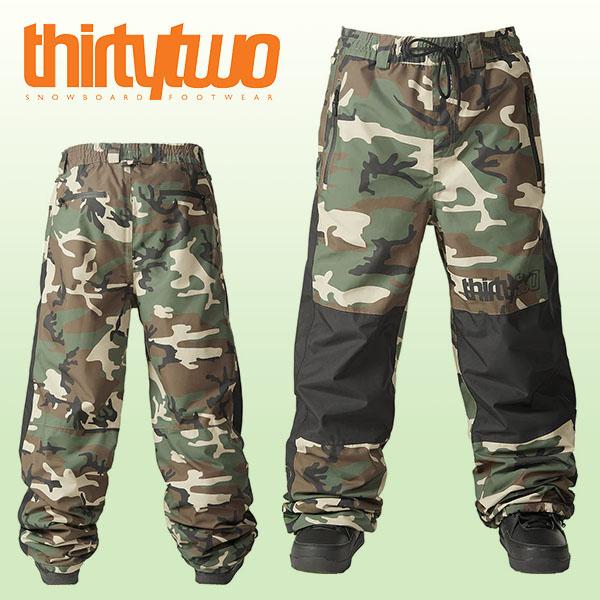 【新品】未使用thirtytwoスノーボードウェアパンツ迷彩XL正規品アーミー thirtytwo（サーティーツー） ラス1 Lサイズ のみ 40%off スノーボード