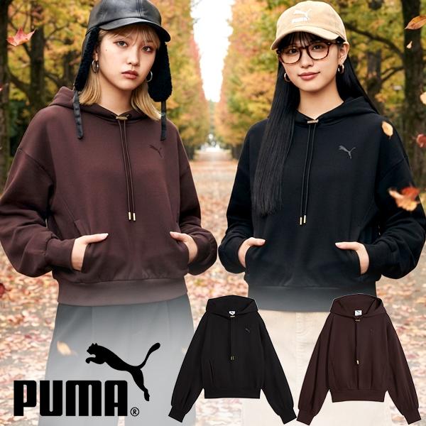 2026秋冬新作 プーマ レディース スウェット パーカー PUMA HER リラックスド HD FL 裏起毛 プルオーバー ジャージ トレーナー 696109