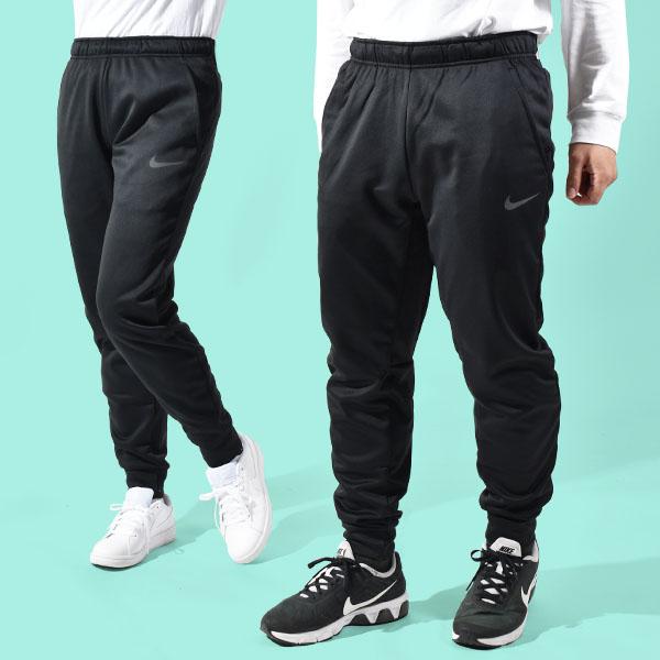 ナイキ ジャージパンツ メンズ NIKE THERMA テーパード パンツ ロングパンツ スウェット スリム ジャージ ブラック 黒 932256