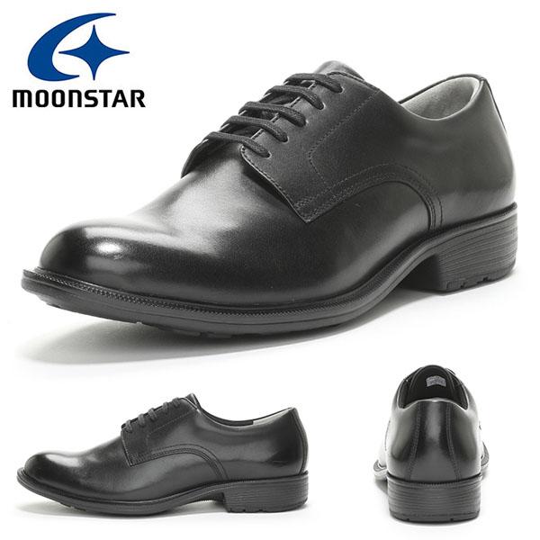 送料無料 紳士向け ムーンスター バランスワークス メンズ 本革 防水 ビジネスシューズ 外羽根プレーントゥ BW4644 B ブラック 黒 moonstar BALANCE WORKS 3E 革靴 天然皮革 ビッグサイズ 春 29.0cm 30.0cm 父の日 MoonStar（ムーンスター） 防水 ビジネスシューズ 外羽根 プレーントゥ