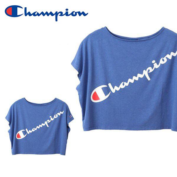 30 Off ショート丈 半袖 チャンピオン Champion レディース ウィメンズ ボートネックビッグtシャツ ブルー 青 エレファントsports Paypayモール店 通販 Paypayモール