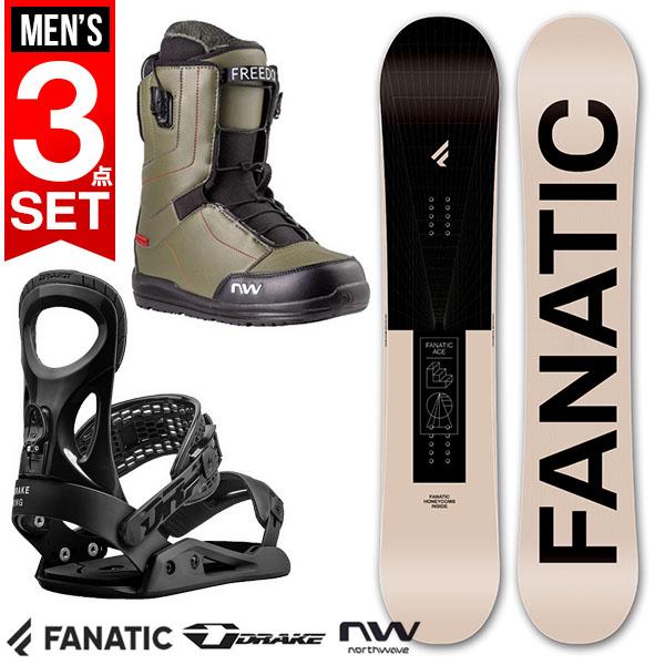 3点セット 半額 50%off 2023-2024冬新作 FANATIC ACE スノーボード 板  