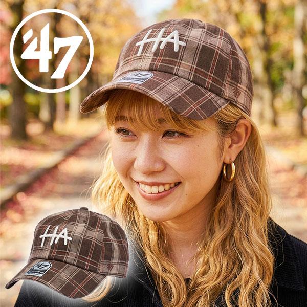 2026秋冬新作 柴田ひかり ネコポス発送！47 キャップ チェック柄 CAP 帽子 コラボ Haim ハイム フォーティーセブン 47ブランド レディース CLEAN UP