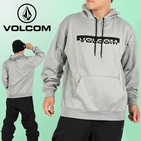VOLCOM フード付きプルオーバー グレー/ブラック パンツセット VOLCOM フード付きプルオーバー グレー/ブラック パンツセット